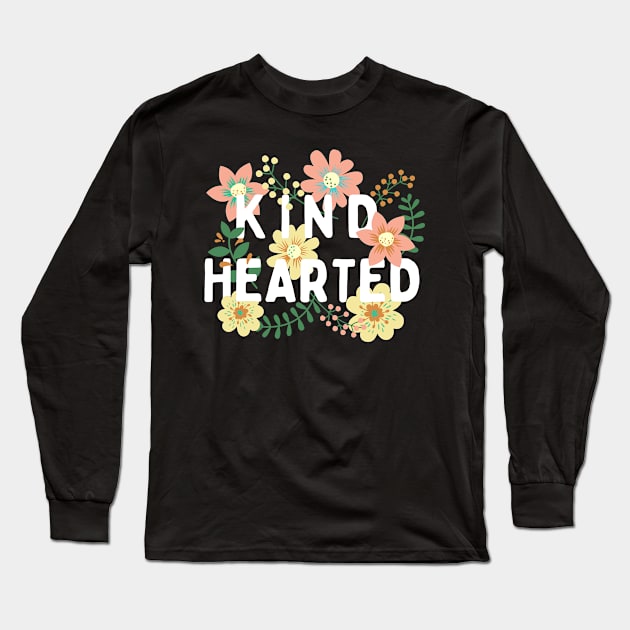 Kind Hearted (white) floral Long Sleeve T-Shirt by EmilyBickell